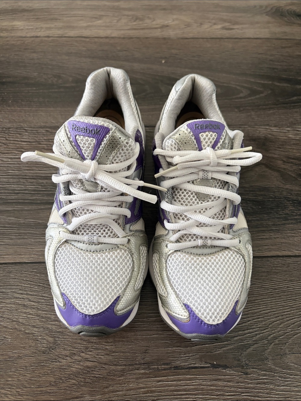 Vintage Reebok EasyTone SmoothFit Sneakers - White / Purple / Silver Size 7